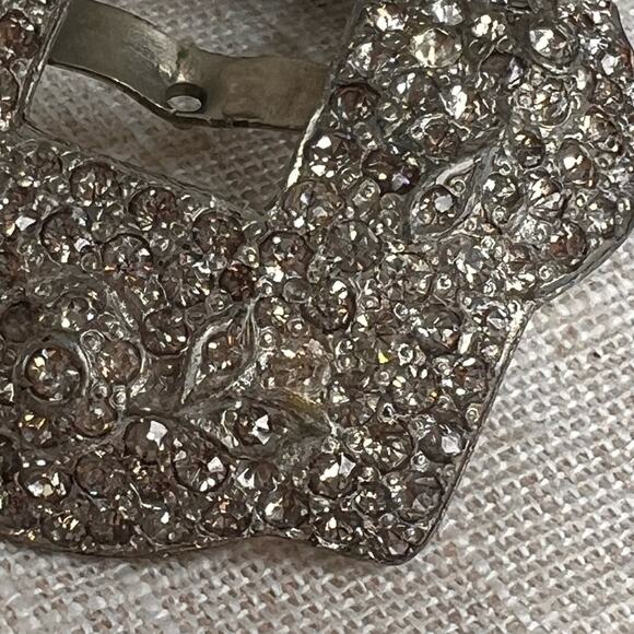 Vintage Art Deco Rhinestone Shoe Buckle 30s 40s Fishel Nessler Signed FNCO - Picture 7 of 9